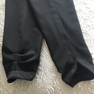 Cropped, ruched dressy pants